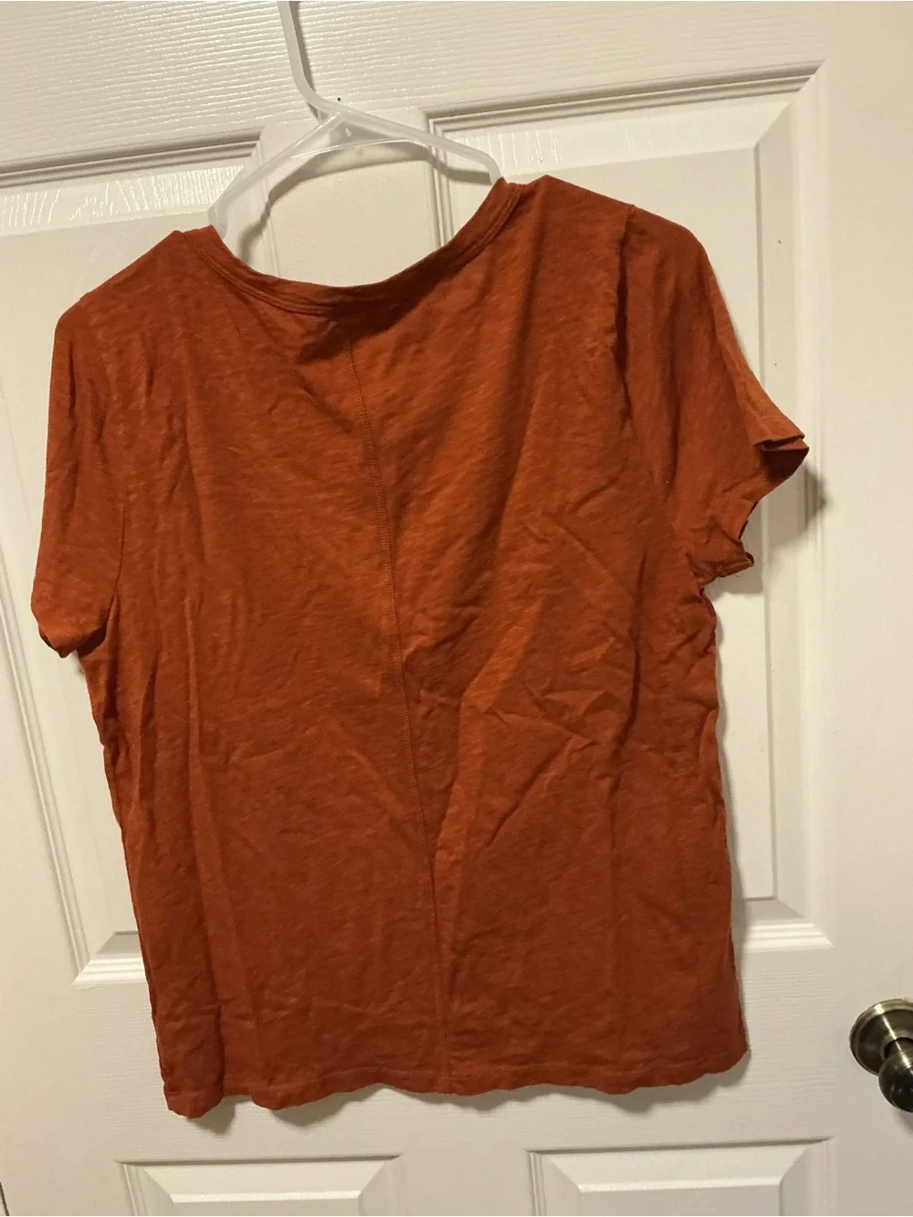 J.Crew Girlfriend Tee Large Burnt Orange 100% Cotton Crewneck T-Shirt